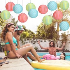 Baquler 8in Pool Party Lanterns Funny Colors Summer