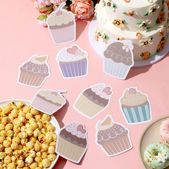 60 Pcs Colorful Cupcake Cutouts for Classroom, Back to School Decorations, Birth
