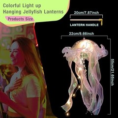 LED Jellyfish Decorations,5 Pcs Colorful Light up Hanging 5 Color/5Pcs