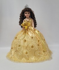 18” Quinceañera Last Doll with Umbrella Dress Stand – Última Muñeca Mis Quinc…