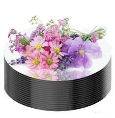 16 Pack Round Mirror Centerpieces 2mm 12 Inch Acrylic Circle Table Plates Tray
