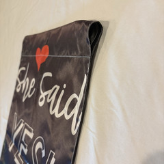She Said Yes Bridal Shower Garden Flag, Back Drop, Lighted Curtains & Florals