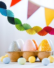 Banner Garland Fan-Shaped, Rainbow Colors Wall Decor Party Decorations for Bi…