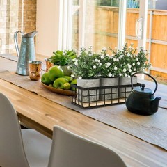 3 Potted Artificial Plants Flowers Home Decor Centerpiece for Table Room