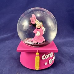 Disney Minnie Mouse Graduation Musical Water Globe Snowglobe Snow Congrats Grad