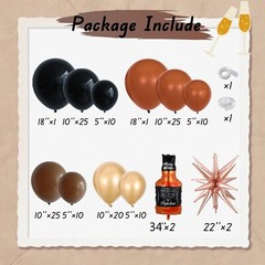 Whiskey Birthday Party Decorations Aged to Perfection Party Supplies, 143Pcs …