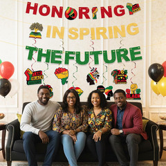 Black History Month Decorations Hanging Banner Black History Month Banner and 8P