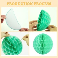 16Pcs Pastel Honeycomb Decorations 8» Pastel Rainbow Hanging Honeycomb Balls…