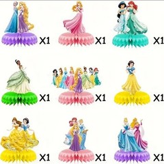 9 Disney Princess Table Centerpiece for Birthday Party Decorations