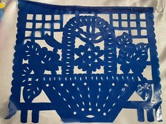 2 Pack 10 Pieces Papel Picado Plastic Papel Picado 16’ Mexican Papel Picado