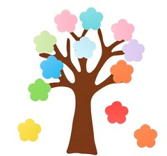 144 PCS Large Assorted Color Paper Flower Cutouts DIY Kids Craft Party Decor