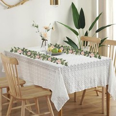 2 Pcs Pink 6.6Ft Artificial Eucalyptus Flower Garland with Fake Rose Flower Vine