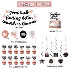 Coworker Farewell Decorations, Rose Gold Good Luck Finding Better Coworkers T…