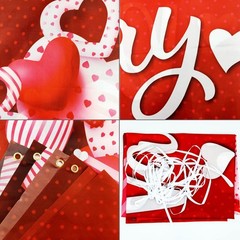 Happy Valentine’s Day Backdrop Banner 73 x 43 Inch Large Size Red Heart Valentin