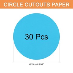 Dark Blue Circle Paper Cutouts 6 Inch Round Cardstock 200gsm/75lb Decor 30 PCS