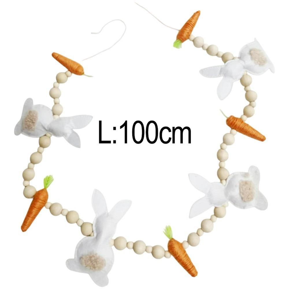 1 Meter Easter Atmosphere Decoration with Wooden Beads and Playful Design