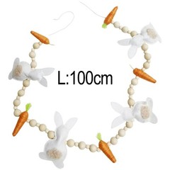 1 Meter Easter Atmosphere Decoration with Wooden Beads and Playful Design