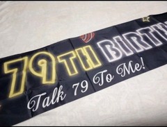 Large 9.8 x 1.6 ft 79th Birthday Banner Party Supplies 79th Birthday Photo Prop