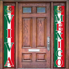 Vohado Viva Mexico Front Door Banner Mexican Independence Day Decoration Sept…