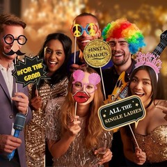 Easy Setup Photo Booth Props – Sticky Tape, Sticks, Stickers