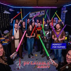 12-Pack Inflatable Lightsabers – 2 Pink, Red, Yellow, Green, Blue, Purple – Part
