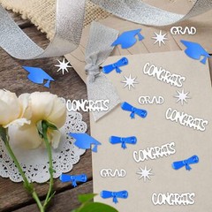 1000 PCS Silver and Blue 2025 Graduation Table Confetti for Party Decor