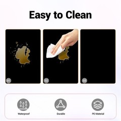 Childom 3 Pack Plastic Tablecloths for Rectangle Tables 54″ x 108″ Black Disp…