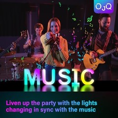 Light Up Letters LED Letter – Marquee Letters Music Sync Color Change Letter-J