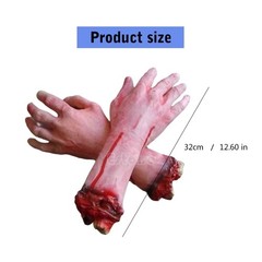 Halloween Blood Hand Horrifying Broken Arm Fake Latex Life Size Arm Hand Scary