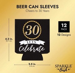 Happy 30th Birthday Coozies (2 x 12 Pack)