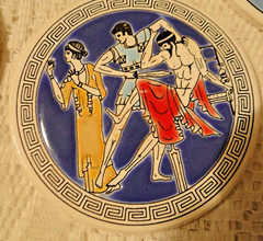 Coaster Of Bottle Art Of Table Ceramic Decor Enamelled Hand Made