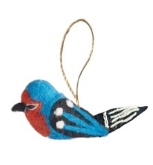 Bluebird Ornament – Garden Farm Forest Woodland Critter Animal Blue Bird Orange