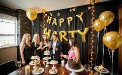 10 ft x 8 ft Wrinkle Black Backdrop Curtain for Parties, Polyester Black Photo