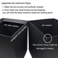 8 PCS Black Picture Centerpiece Box Table 6/7 Inch Photo Display Graduation