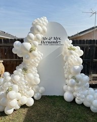 White Double Stuffed Balloons Different Size 115Pcs 5/10/12/18″ White Balloon…