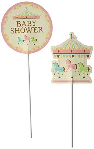 Creative Converting 329361 Carousel Centerpiece Stick Party Supplies Multicolor