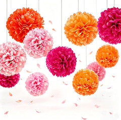 Party Tissue Pom Poms