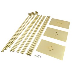 Gold Steel Freestanding Backdrop Stand Adjustable 1.5 × 3m To 3 × 6m For Wedding