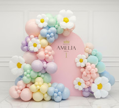 Pastel Daisy Balloon Garland Kit for Spring Celebrations and Events