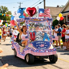 Transform Your Golf Cart with This 250th Anniversary Patriotic Decoration Set