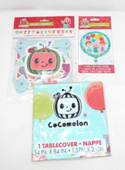 Cocomelon Birthday Party Supplies • 6′ Banner – Helium Balloon – Table Cloth NEW