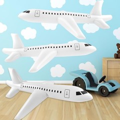 8 Pieces Balloon 40 Inch Large Inflatable Plane Balloon White Plane Toy Float A