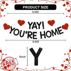 RICHHHA Black Welcome Home Banner