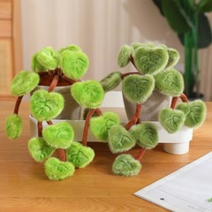Plush Pothos Plant Decor, 2 Color Options Faux Trailing Greenery Stuffed Home
