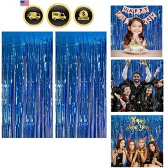 2 Pack Blue Party Decorations Ocean Party Decor Supplies Blue Party Streamers…