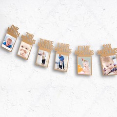 Bememo 1st Birthday Baby Photo Banner for Newborn 12 Month Photo Prop Monthly…