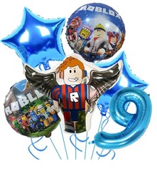 Robot Birthday Party Decorations Supplie Rbx Game Celebration Party Balloons 5PC