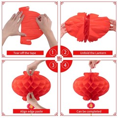 Chinese Red Paper Lanterns 10 Inch Decorative Set of 20 Festive Lanterns