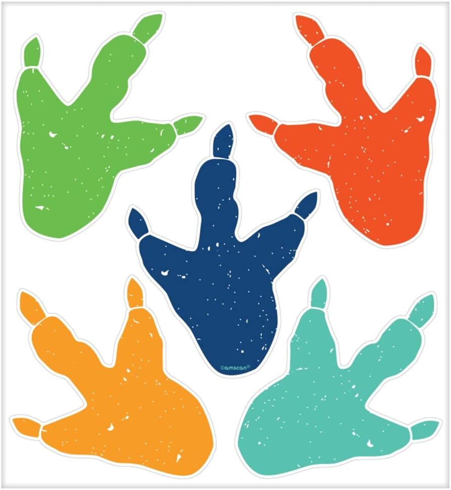 Dinosaur Prehistoric Jurassic Animal Birthday Party Vinyl Footprint Decorations