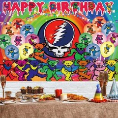 Grateful Dead Party Supplies Birthday Decorations Backdrop Banner Vinyl 7x5ft